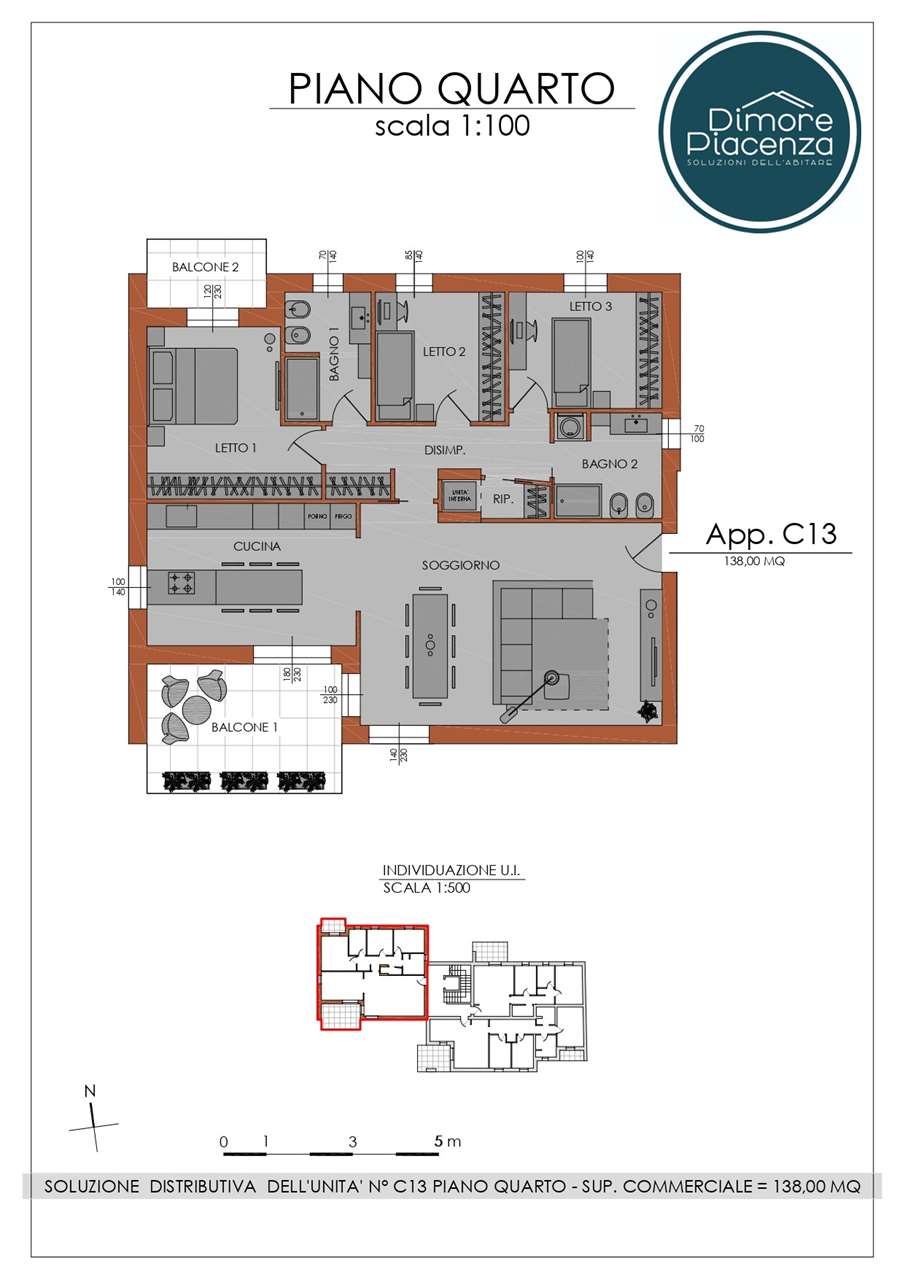 appartamento in vendita a Piacenza in zona Quarto