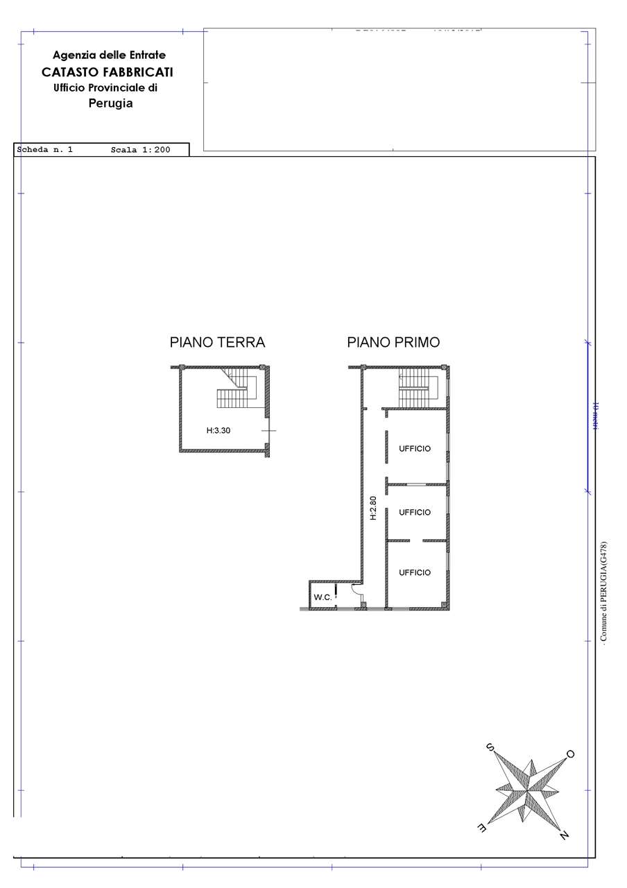 Perugia UFFICIO MQ.100 VIA PIEVAIOLA PIANO PRIMO