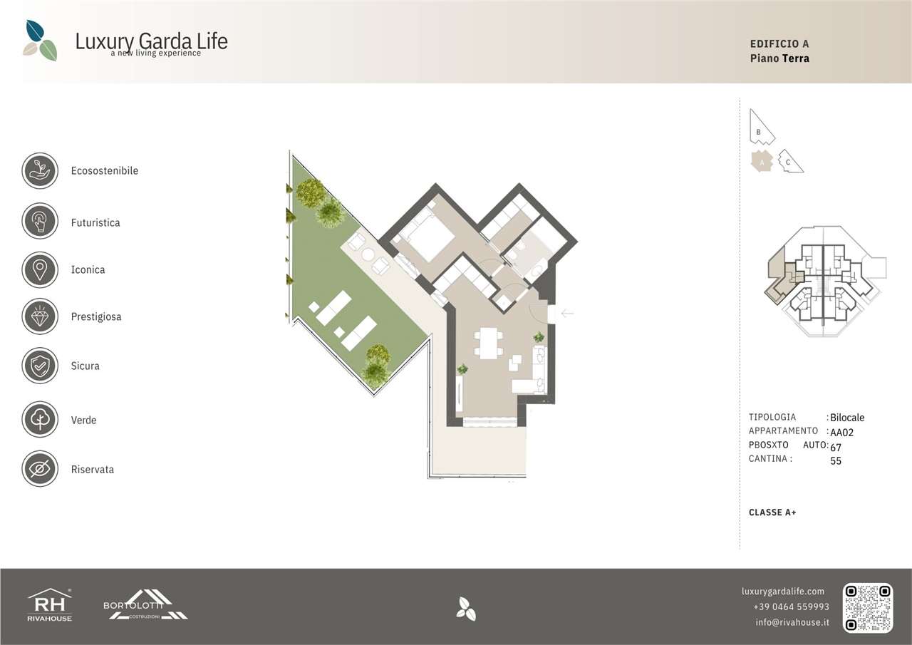 RIF. 43 AA02-AB02 MODERNO BILOCALE CON GIARDINO