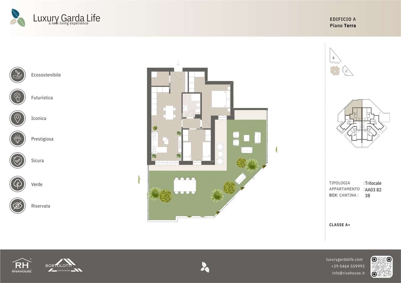RIF. 43 AA3-AB3 TRILOCALE CON GIARDINO, PERSONALIZZABILE