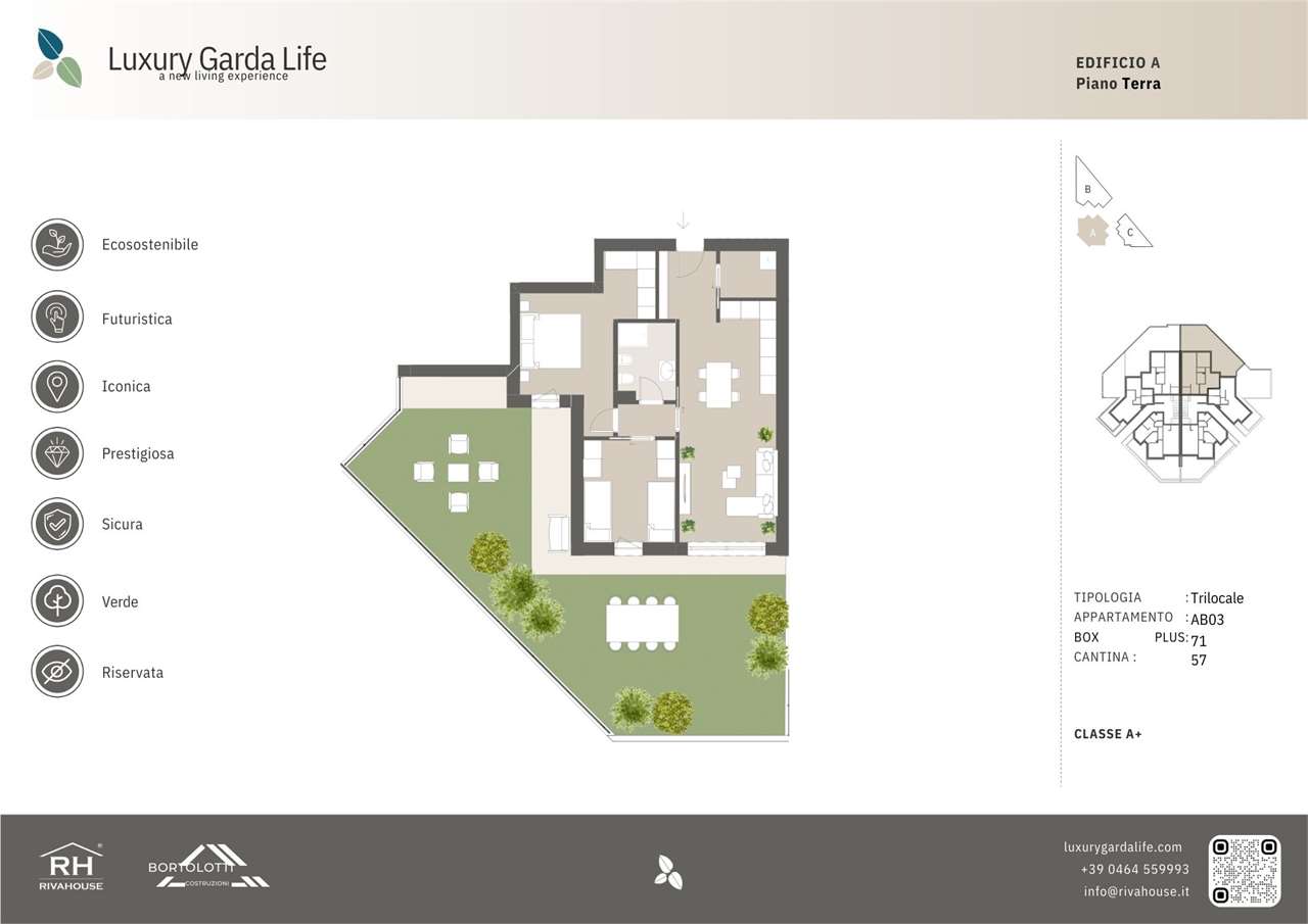 RIF. 43 AA3-AB3 TRILOCALE CON GIARDINO, PERSONALIZZABILE