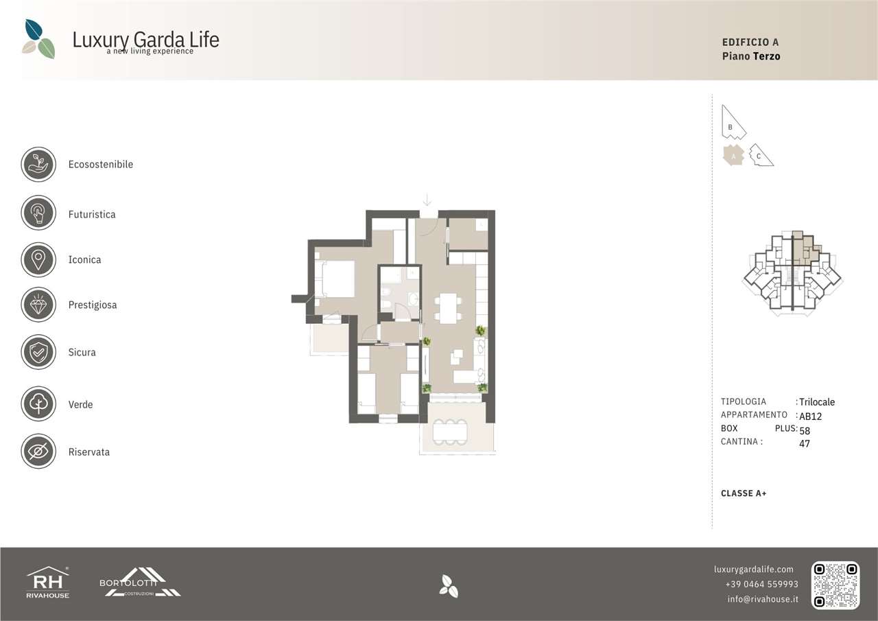 RIF. 43 A trilo - ELEGANTE TRILOCALE IN COSTRUZIONE