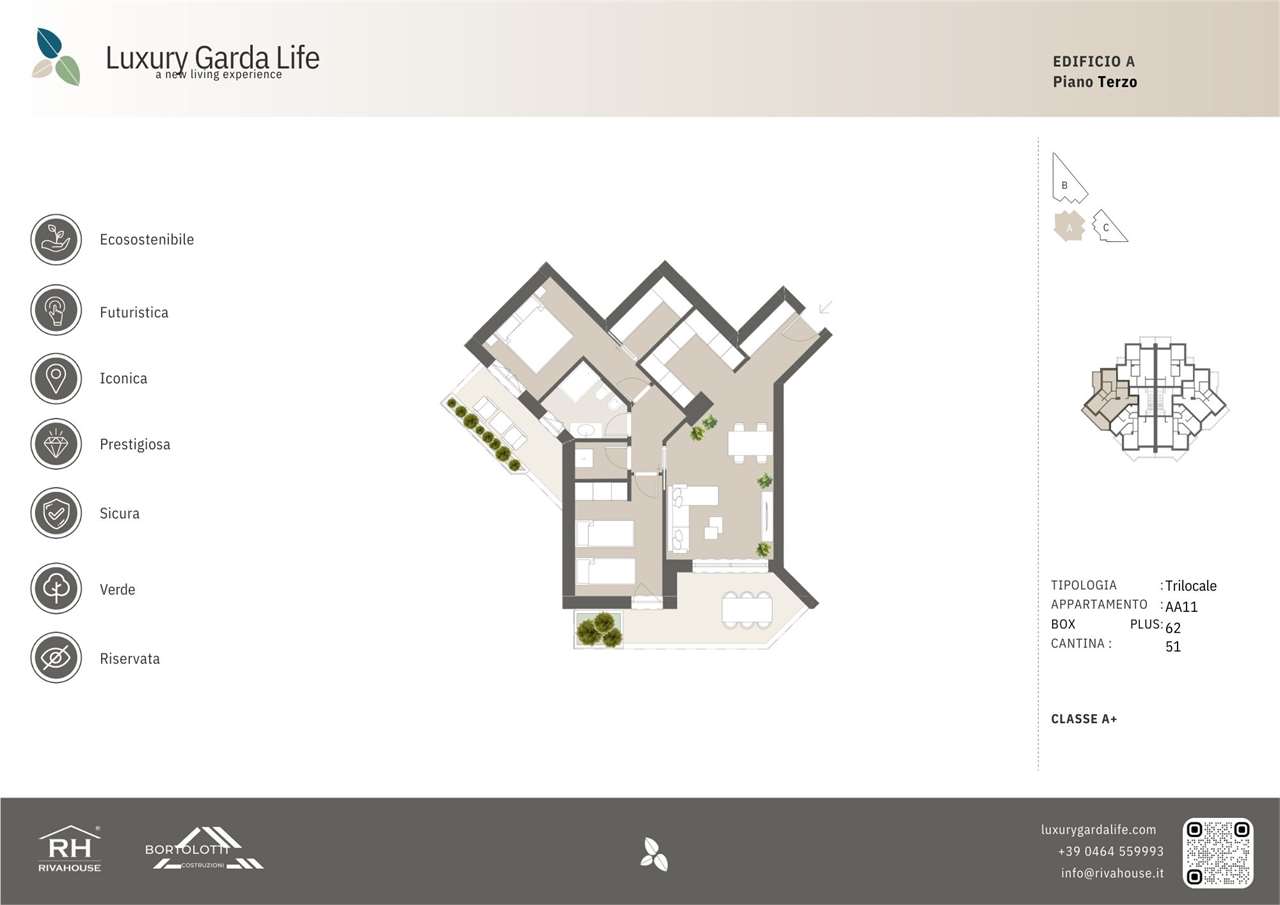 RIF. 43 A trilo - ELEGANTE TRILOCALE IN COSTRUZIONE