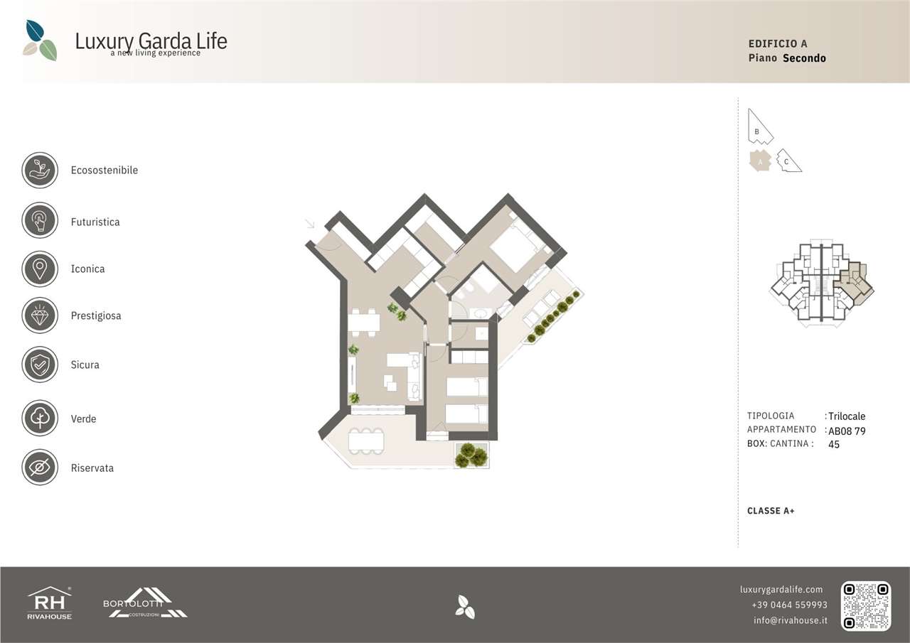 RIF. 43 A trilo - ELEGANTE TRILOCALE IN COSTRUZIONE