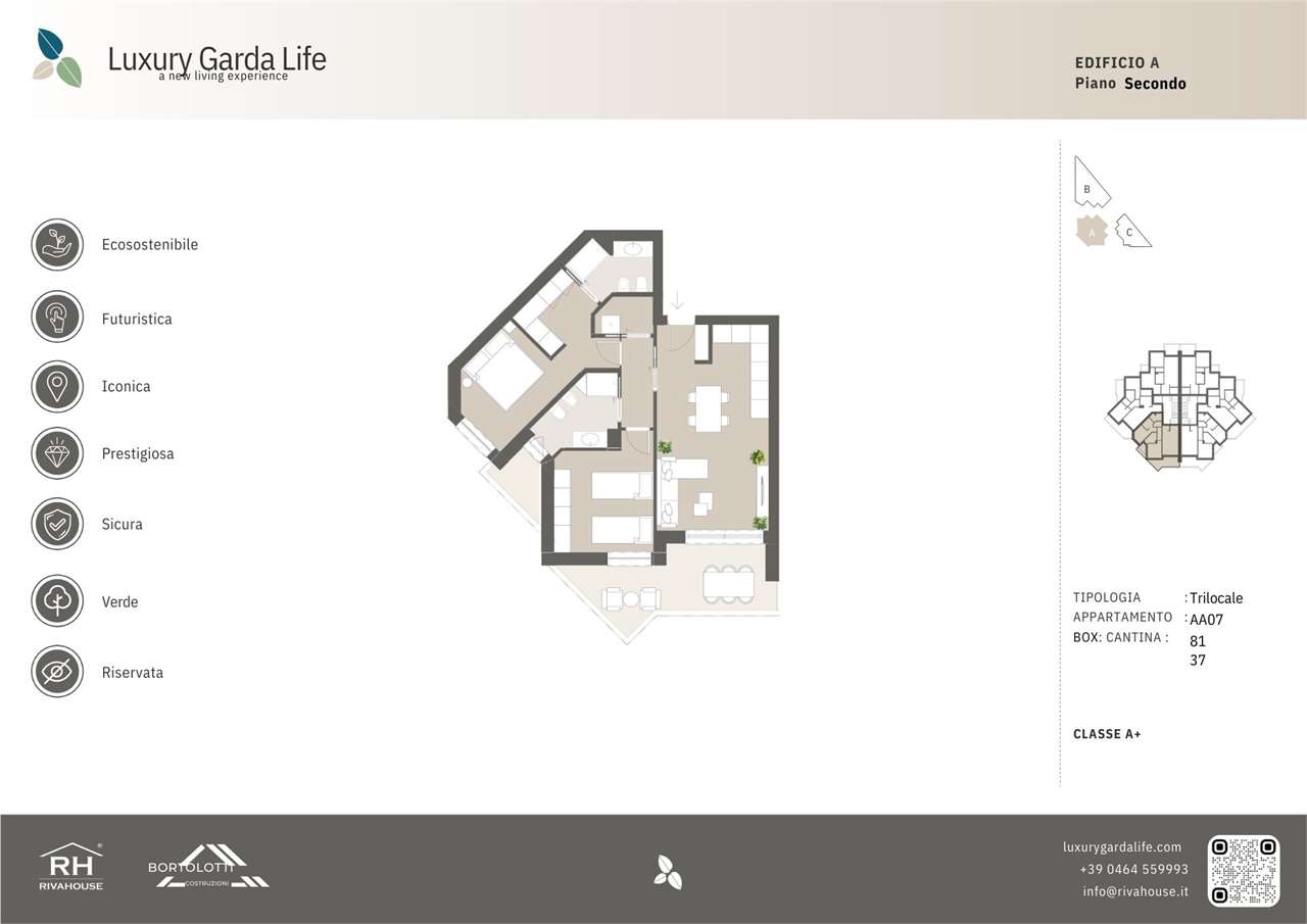 RIF. 43 A trilo - ELEGANTE TRILOCALE IN COSTRUZIONE