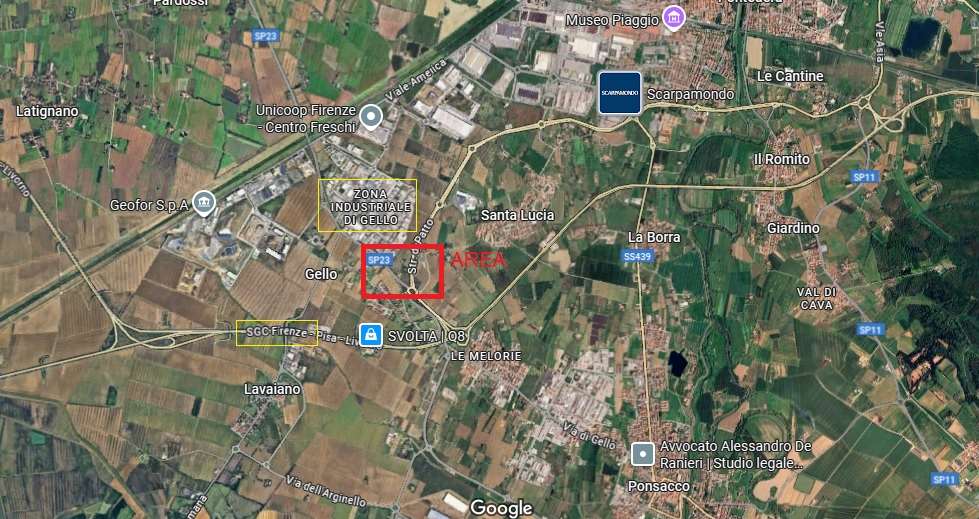 Area edificabile Uscita Ponsacco – Sgc Firenze-Pisa-Livorno