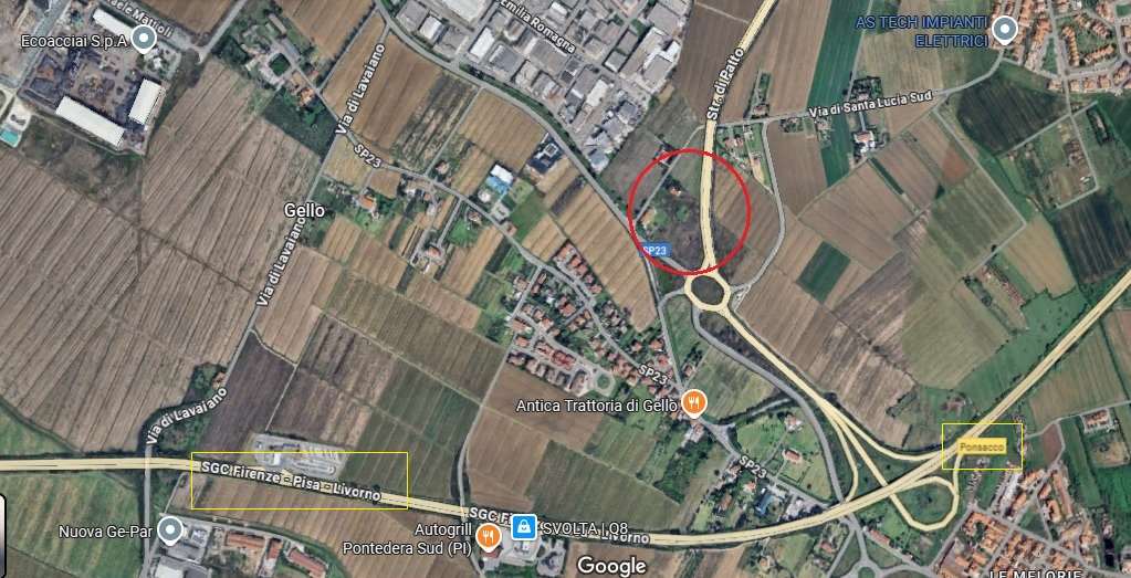 Area edificabile Uscita Ponsacco – Sgc Firenze-Pisa-Livorno