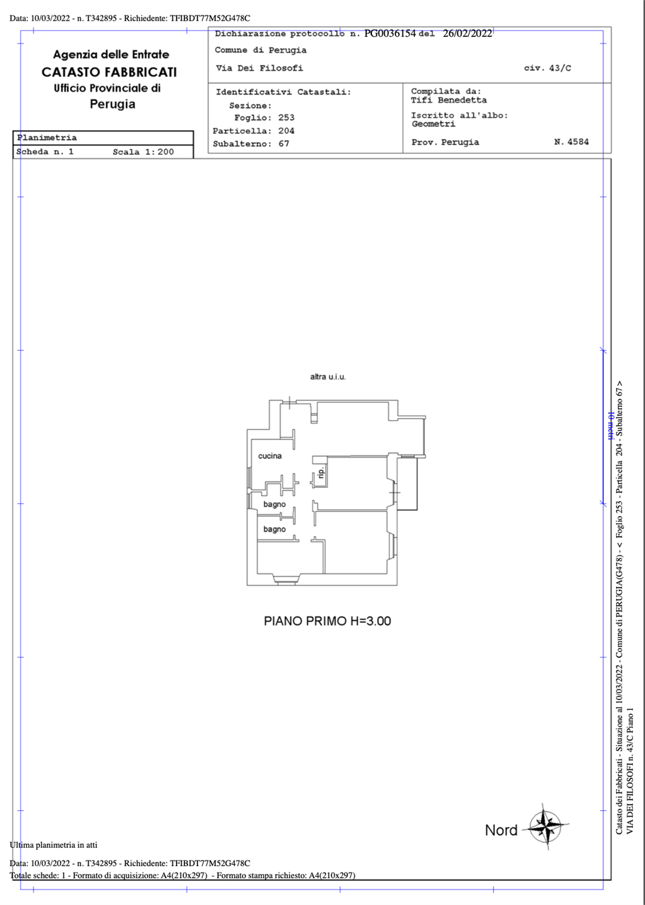Appartamento RISTRUTTURATO con tre camere — Appartamento in vendita a Perugia zona Filosofi — anteprima 53